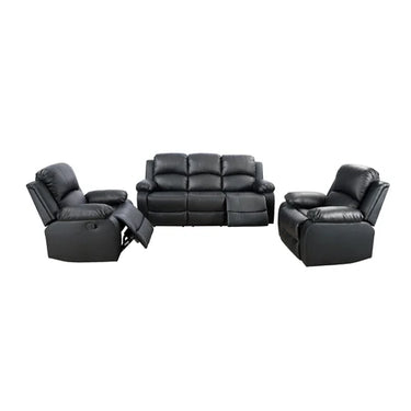 Nita 3 Pieces Faux Leather Reclining Living Room Set